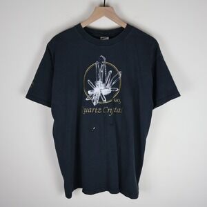 Vintage Quartz Crystal SiO2 Shirt Black XL 23x28